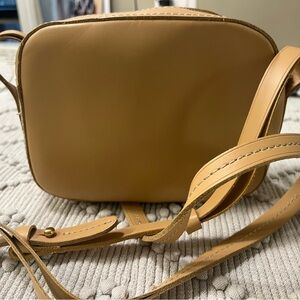 J. Crew Tan Leather Crossbody Bag with Adjustable Strap